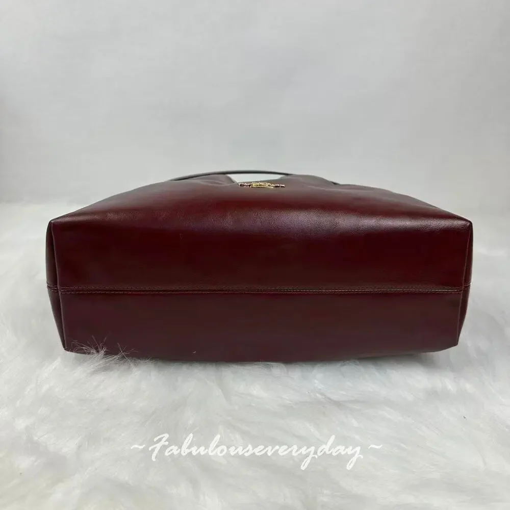 Coach Evelyn Shoulder Bag In Leather/Gold/Dark Wine CCZ79 NWT